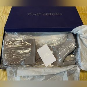 BNWB Stuart Weitzman HILINE Sz 11 Boots Grey Suede